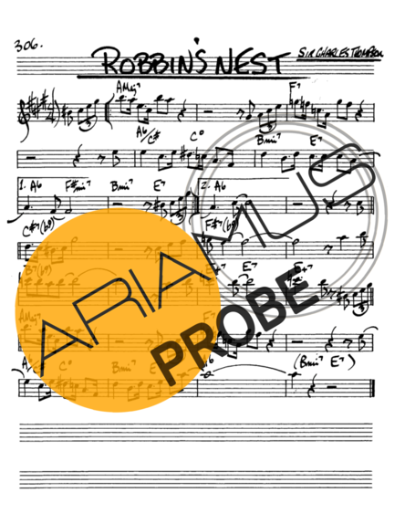 The Real Book of Jazz Robbins Nest score for Alt-Saxophon