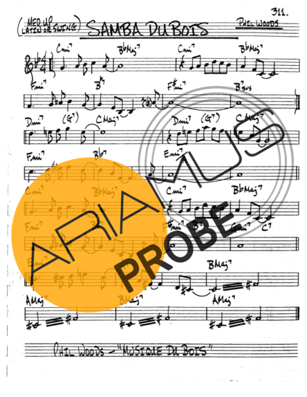 The Real Book of Jazz Samba Dubois score for Tenor-Saxophon Sopran (Bb)