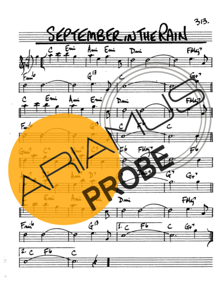 The Real Book of Jazz September In The Rain score for Alt-Saxophon