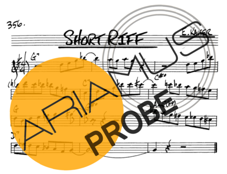 The Real Book of Jazz Short Riff score for Alt-Saxophon