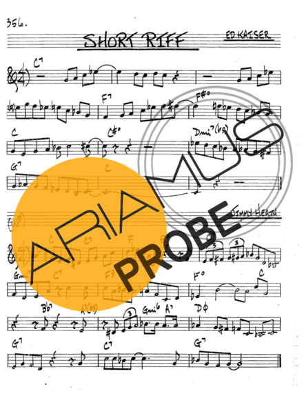 The Real Book of Jazz Short Riff score for Trompete
