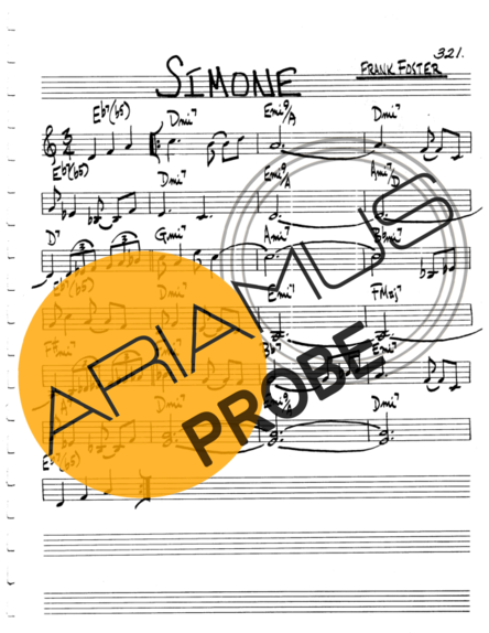 The Real Book of Jazz Simone score for Keys