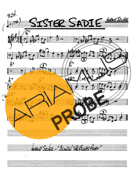 The Real Book of Jazz Sister Sadie score for Alt-Saxophon