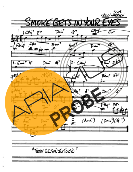 The Real Book of Jazz Smoke Gets In Your Eyes score for Alt-Saxophon