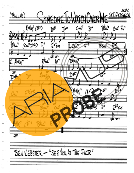 The Real Book of Jazz Someone To Watch Over Me score for Geigen
