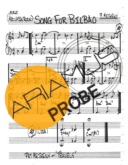 The Real Book of Jazz Song For Bilbao score for Keys