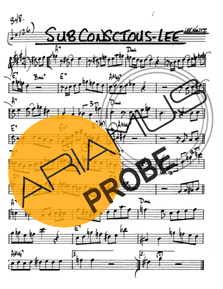 The Real Book of Jazz Sub Conscious Lee score for Alt-Saxophon