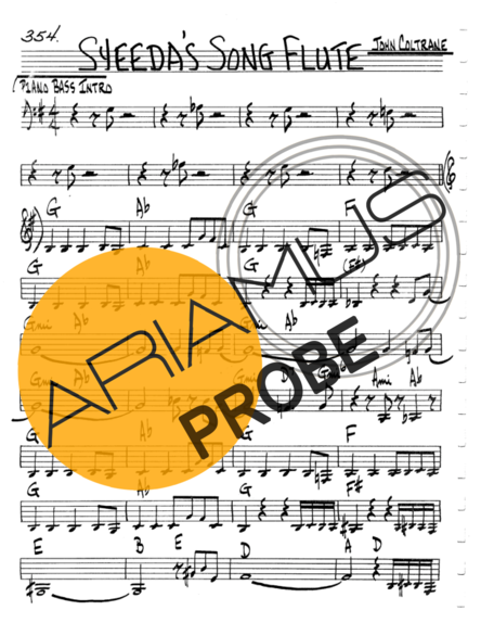 The Real Book of Jazz Syeedas Song Flute score for Geigen