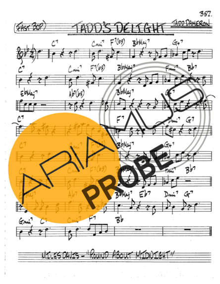 The Real Book of Jazz Tadds Delight score for Tenor-Saxophon Sopran (Bb)