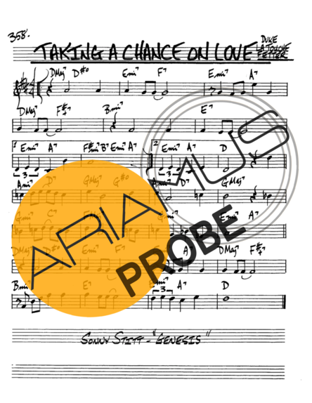 The Real Book of Jazz Taking A Chance On Love score for Alt-Saxophon