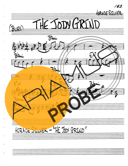 The Real Book of Jazz The Jody Grind score for Keys