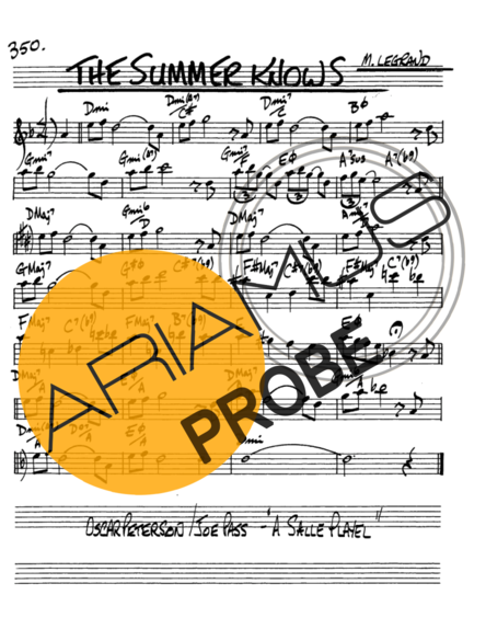 The Real Book of Jazz The Summer Knows score for Alt-Saxophon