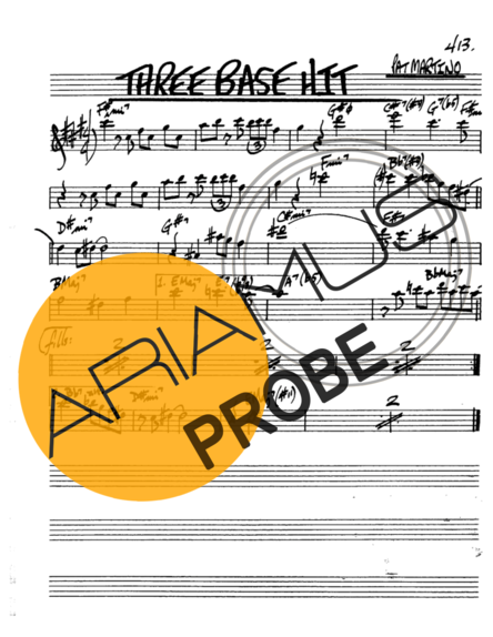 The Real Book of Jazz Three Base Hit score for Alt-Saxophon