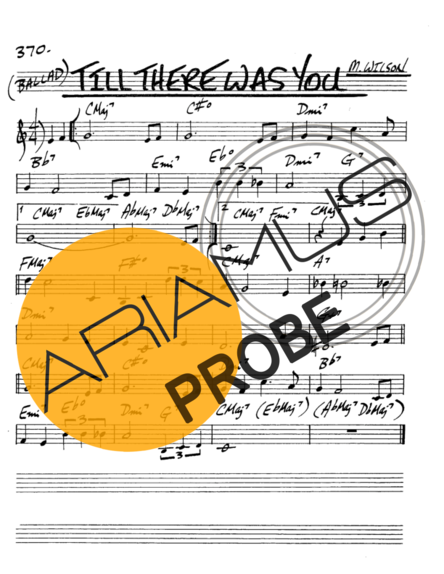 The Real Book of Jazz Till There Was You score for Alt-Saxophon