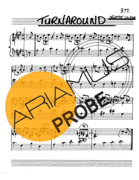 The Real Book of Jazz Turnaround score for Alt-Saxophon