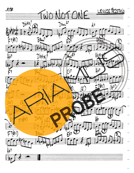 The Real Book of Jazz Two Not One score for Keys