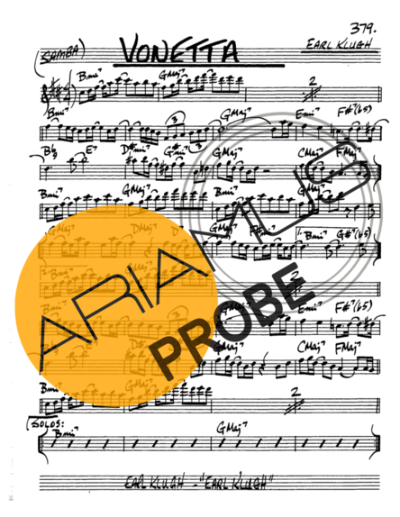 The Real Book of Jazz Vonetta score for Alt-Saxophon