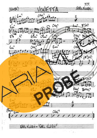 The Real Book of Jazz Vonetta score for Klarinette (Bb)