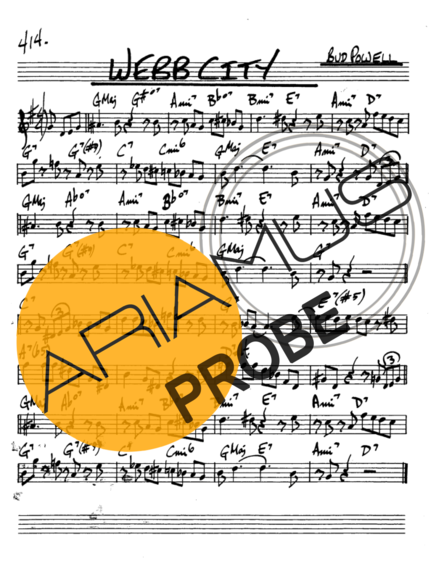 The Real Book of Jazz Webb City score for Alt-Saxophon