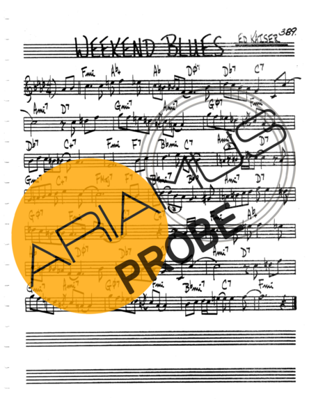 The Real Book of Jazz Weekend Blues score for Keys