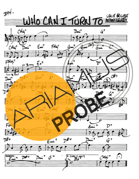 The Real Book of Jazz Who Can I Turn To score for Alt-Saxophon