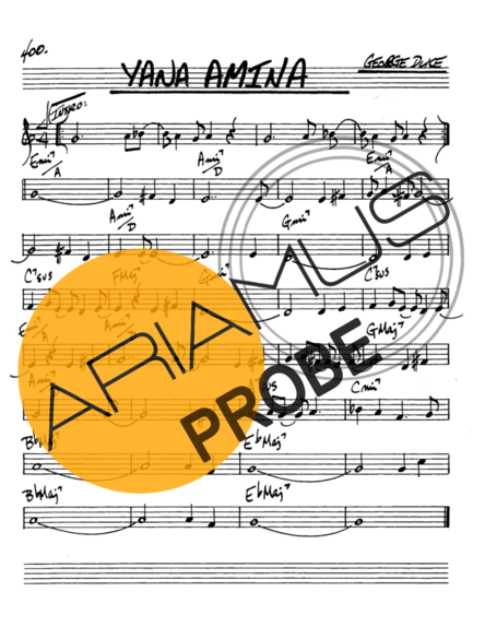The Real Book of Jazz Yana Amina score for Alt-Saxophon