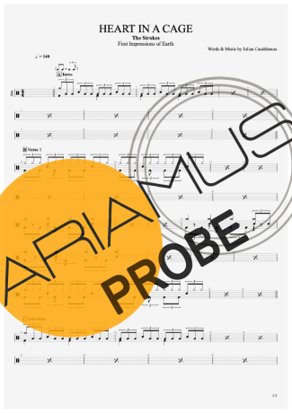 The Strokes Heart In A Cage score for Schlagzeug