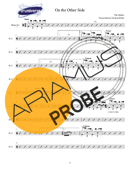 The Strokes On The Other Side score for Schlagzeug