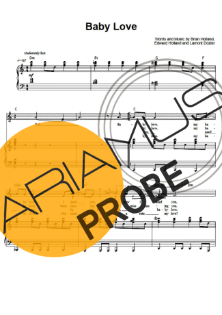 The Supremes Baby Love Partituren für Klavier