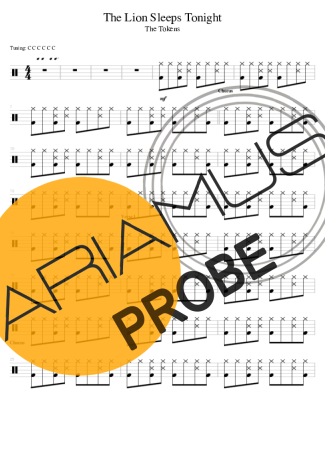 The Tokens The Lion Sleeps Tonight (drums 1) score for Schlagzeug