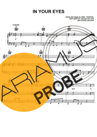 The Weeknd In Your Eyes Partituren für Klavier