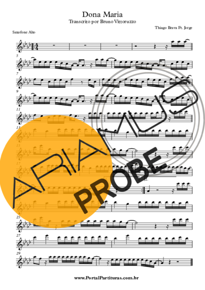 Thiago Brava Dona Maria score for Alt-Saxophon