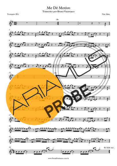 Tim Maia Me Dê Motivo score for Trompete