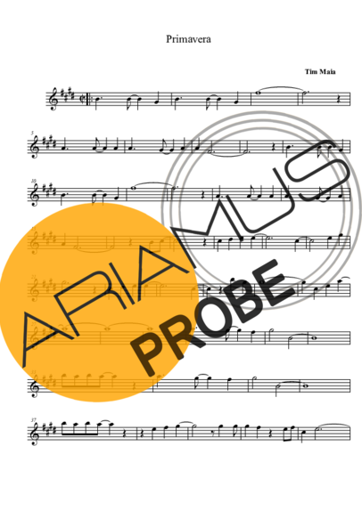 Tim Maia Primavera score for Alt-Saxophon