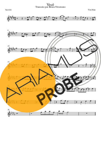 Tim Maia Você score for Alt-Saxophon