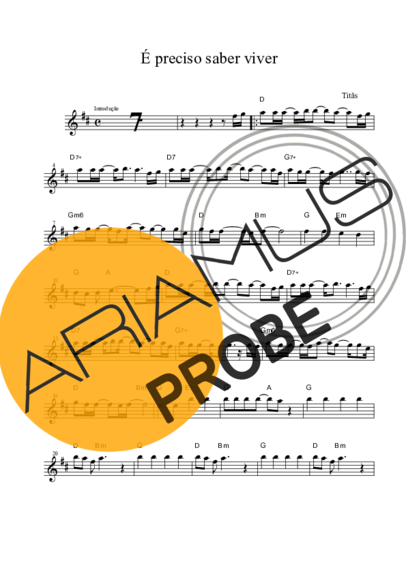 Titãs É Preciso Saber Viver score for Alt-Saxophon