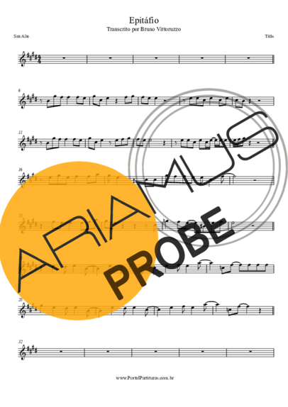 Titãs Epitáfio score for Alt-Saxophon