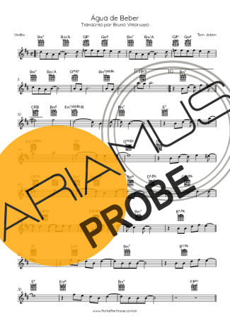 Tom Jobim Água De Beber score for Akustische Gitarre