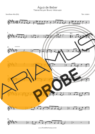 Tom Jobim Água De Beber score for Alt-Saxophon