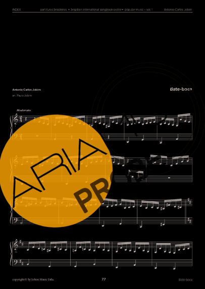 Tom Jobim Bate-boca score for Klavier