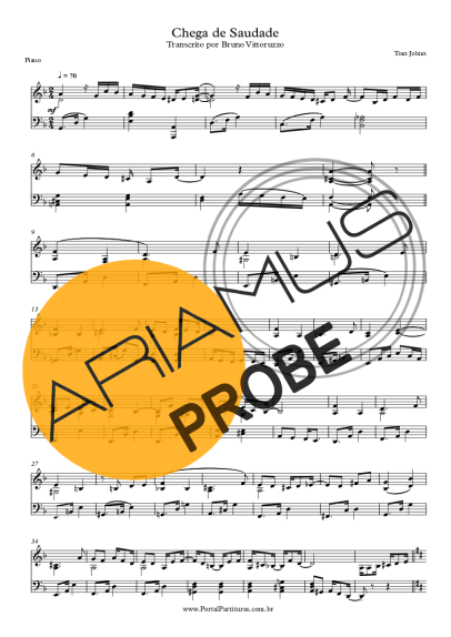 Tom Jobim Chega De Saudade score for Klavier