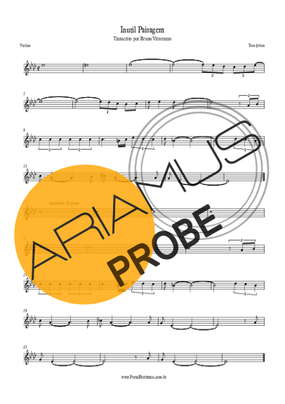Tom Jobim Inútil Paisagem score for Violine