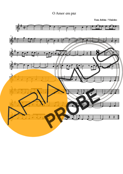 Tom Jobim O Amor Em Paz score for Tenor-Saxophon Sopran (Bb)