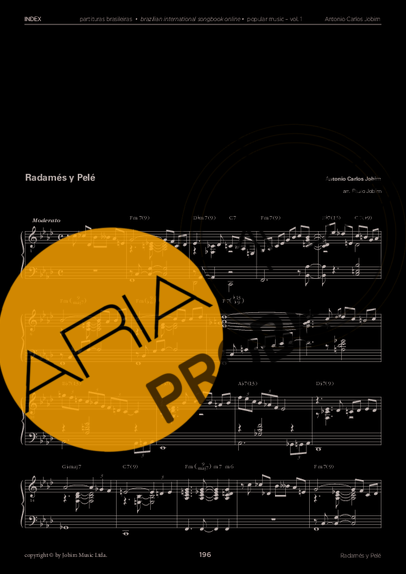 Tom Jobim Radamés y Pelé score for Klavier