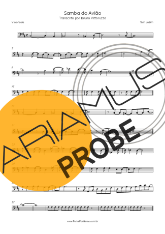 Tom Jobim Samba Do Avião score for Cello