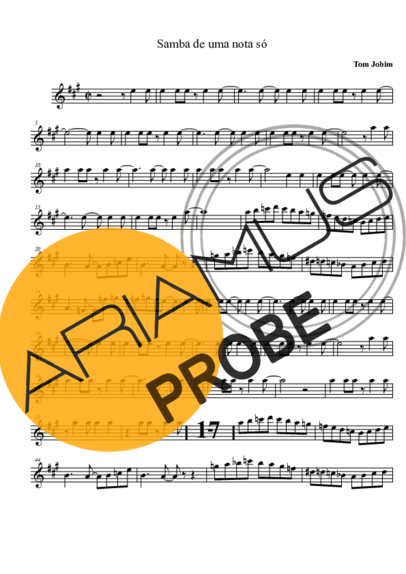 Tom Jobim Samba de Uma Nota Só score for Alt-Saxophon