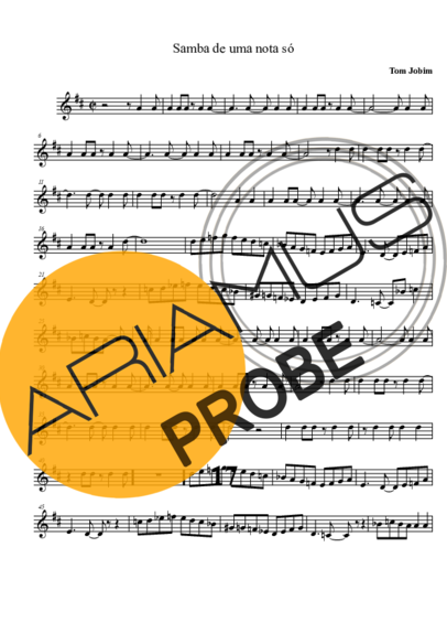 Tom Jobim Samba de Uma Nota Só score for Tenor-Saxophon Sopran (Bb)