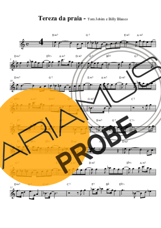 Tom Jobim Tereza Da Praia score for Klarinette (Bb)