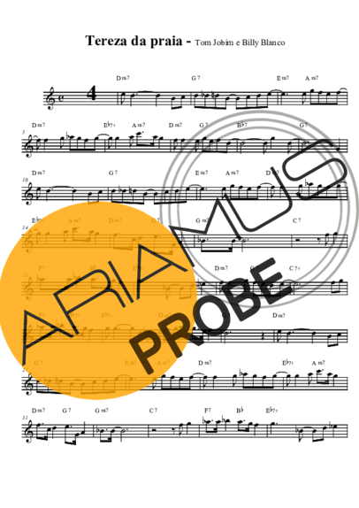 Tom Jobim Tereza da Praia score for Tenor-Saxophon Sopran (Bb)