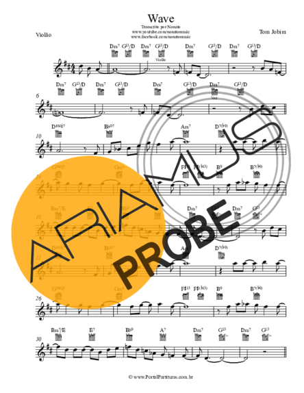 Tom Jobim Wave score for Akustische Gitarre